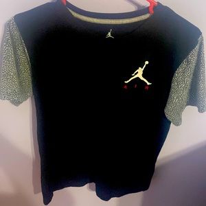 Jordan brand black cement color way boys size X-LARGE used great condition